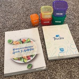 New: Beachbody guide to nutrition book, my tracker book, and portion fix